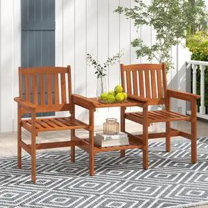 SlickBlue 2-Seater Outdoor Patio Furniture Set with 1.57 Inch Umbrella Hole