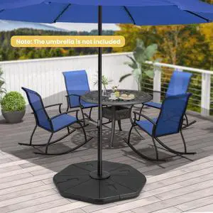 SlickBlue 4-Piece Fillable Umbrella Base Stand for Garden Yard Poolside