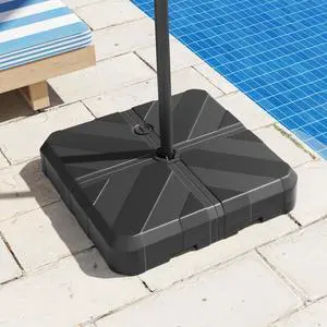 SlickBlue Weighted Offset Umbrella Base with Cross Bracket and Cut-out Handles