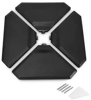 SlickBlue 4 Pieces 195 lbs Patio Cantilever Offset Umbrella Base Weight Sand