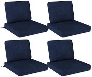SlickBlue Set of 4 Outdoor Patio Cushion Set with Removable Covers