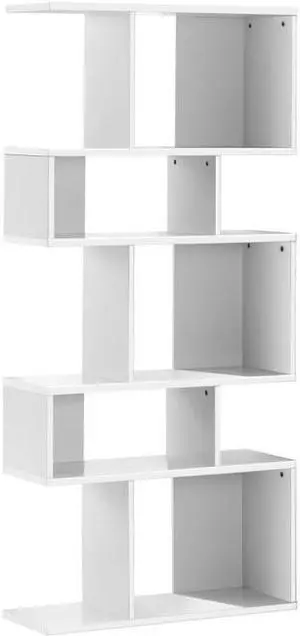 SlickBlue 5 Cubes Ladder Shelf Corner Bookshelf Display Rack Bookcase
