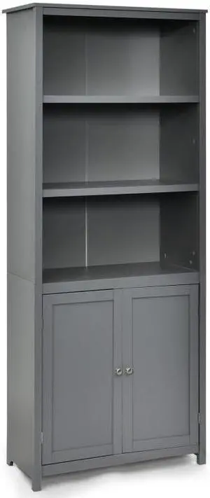SlickBlue Bookcase Shelving Storage Wooden Cabinet Unit Standing Display Bookcase with Doors