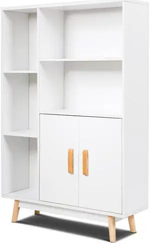 SlickBlue Free Standing Pantry Cabinet with 2 Door Cabinet and 5 Shelves