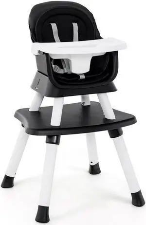 SlickBlue 6-in-1 Convertible Baby High Chair with Adjustable Removable Tray