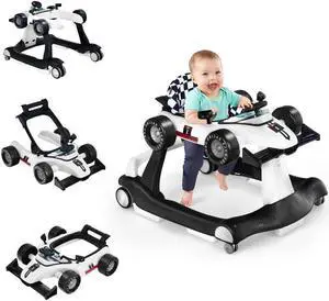 SlickBlue 4-in-1 Foldable Activity Push Walker with Adjustable Height