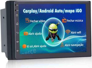 Binize Double Din Car Stereo Wireless CarPlay 10 Inch Android 10 Touch  Screen Car Radio Support Android Auto Mirrorlink,Bluetooth,GPS