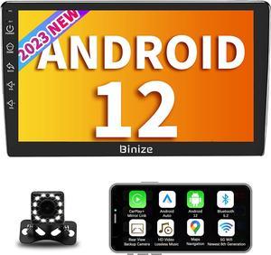 Binize 2023 Android 12 Double Din Car Stereo with Wireless Carplay & Wireless Android Auto, 10" Touch Screen Car Radio with Backup Camera GPS Navigation/Mirror Link/DSP/SWC, 2+32G, 3 USB/BT 5.0/WiFi 6