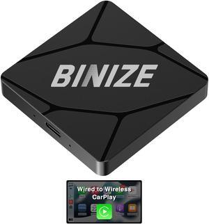 Binize Wireless CarPlay Adapter for Factory Wired CarPlay Cars to Convert Wired to Wireless, Plug&Play, Latest BT 5.2, Fast WiFi 5.8GHz