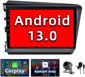BINIZE Android 13 Car Stereo Compatible with Honda Civic 2012 2013 2014 2015, 9 Inch Car Radio Head Unit Car Stereo Touch Screen, Wireless CarPlay, Android Auto, GPS, WiFi, Backup Camera
