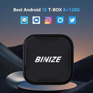 BINIZE Android 13 CarPlay AI Box with Netflix YouTube Wireless CarPlay Android Auto to Your Car,  8+128G 8 Core/4G Cellular/5G WiFi/Dual BT, Box for Cars with OEM Wired CarPlay/Android Auto