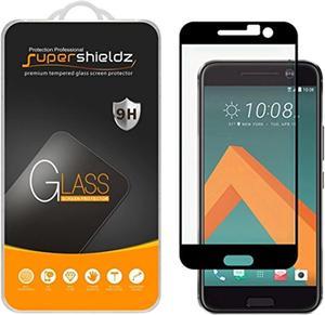 Designed For Htc 10 Tempered Glass Screen Protector, (Full Screen Coverage) Anti Scratch, Bubble Free (Black)