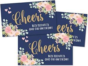 50 Kraft Rustic Drink Ticket Coupons for a Free Drink at Weddings, Work  Events or Party Bar, One Free Beer Wine Alcohol Soft Drink or Food  Vouchers