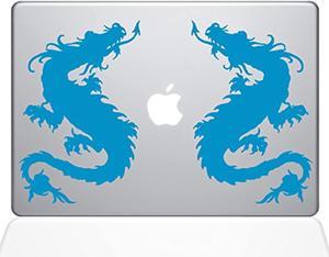 Double Dragon Macbook Vinyl Sticker - 13" Macbook Pro (2016 & Er) - Light Blue (1055-Mac-13X-Lb)