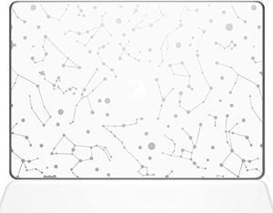 Constellations Vinyl Sticker, 13" Macbook Pro (2015 & Older Models), White (1384-Mac-13P-W)