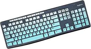 Keyboard Cover For Logitech Mk270 Mk295keyboard, Logitech Mk295 Mk270 & Logitech K270 Keyboard Cover Skin Protector - Gradual Mint Keyboard Cover For Logitech Mk270 Mk295keyboard, Logitech Mk295 Mk270 & Logitech K270 Keyboard Cover Skin Protector - Gradual Mint