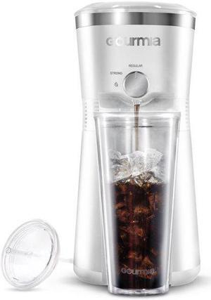 Gourmia GCM6850 New & Improved Automatic Cold Brew Coffee Maker - 4 Minutes  Fast Brew - Patented Ice Chill Cycle - One Touch Digital - 4 Strength  Selector - 4 Cups - 5W - Black 