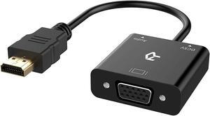 1080P Active HDTV HDMI to VGA Adapter (Male to Female) Converter with Audio for PC Monitor Projector HDTV Xbox and More