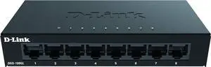 D-Link 8 Port Gigabit Ethernet Unmanaged Metal Desktop Switch, Plug and play, QoS, Cable Diagnostics, Fanless Quiet Operation, Rugged Metal Housing, Energy-Efficient Ethernet (DGS-108GL)