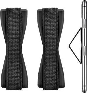 moinkerin 2 Pcs Elastic Grip Elastic Phone Finger Strap Finger Grip Holder Phone Grip for Smartphone Tablet