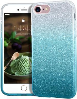 MATEPROX iPhone Se 2022 Case,iPhone SE 2020 case,iPhone 8 case,iPhone 7 Glitter Bling Sparkle Cute Girls Women Protective Case for 4.7" iPhone 7/8/SE(Gradient Green)