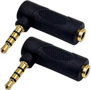 Poyiccot 3.5mm 1/8" TRRS 4 Pole Male to 3.5mm 1/8" Female TRS Headphone Adapter,2 Pack Right Angle 90 Degree TRRS to TRS Adapter Stereo Audio Adapter (90degree M/FM) Poyiccot 3.5mm 1/8" TRRS 4 Pole Male to 3.5mm 1/8" Female TRS Headphone Adapter,2 Pack Right Angle 90 Degree TRRS to TRS Adapter Stereo Audio Adapter (90degree M/FM)