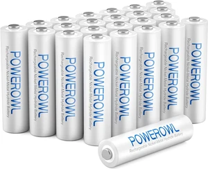 POWEROWL AAA Rechargeable Batteries 24 Pack, High Capacity Rechargeable AAA Batteries 1000mAh NiMH Low Self Discharge POWEROWL AAA Rechargeable Batteries 24 Pack, High Capacity Rechargeable AAA Batteries 1000mAh NiMH Low Self Discharge