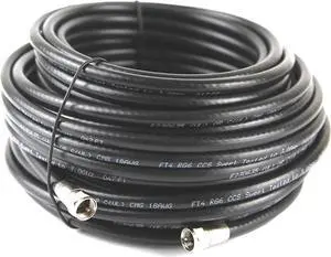 KUNOVA (TM) 200 FT RG-6 Satellite TV Coaxial Cable RG6 3.5 Ghz 200FT New with Connectors UL CMG in Wall Rated