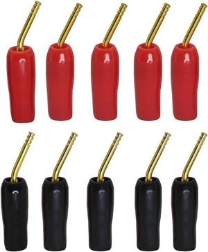 Gold Plated 2mm Banana Plug Screw Type Audio Speaker Cable Connector Adapter(Bla Gold Plated 2mm Banana Plug Screw Type Audio Speaker Cable Connector Adapter(Bla