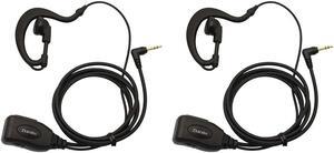 Walike Talkie Earpiece with Mic 1 Pin 2.5mm G Shape Adjustable Volume Headset Compatible with Motorola Radios Talkabout T402 T600 MH230R MH230TPR MR350R MS350R MT350R(2 Pack)