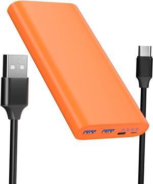 26800mAh Portable Charger Power Bank, Dual USB w/USB-C Fast Charging Battery Pack Charger for iPhone Xs 11 12 13 14, iPad,Airpods,Samsung S21 S22 S23 Ultra, Google Pixel 6,LC Android Phone-Orange