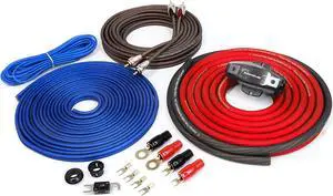 Kolossus 4 Gauge OFC Amplifier Installation Kit - Red
