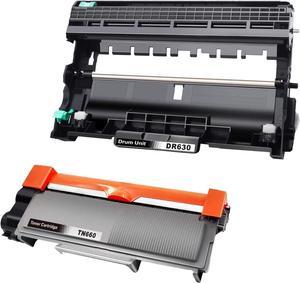 1+1 PrinterPro Compatible Replacement for TN660 Black Toner Cartridge High Capacity of TN630 for Brother DCP-L2520DW, DCP-L2540DW, HL-L2300D, HL-L2305W, HL-L2315DW, HL-L2320D, HL-L2340DW, HL-L2360DW