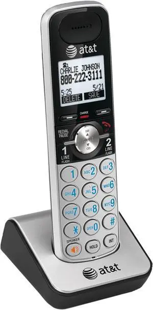 TL88002 Accessory Cordless Handset Silver/Black | Requires an TL88102 Expandable Phone System to Operate