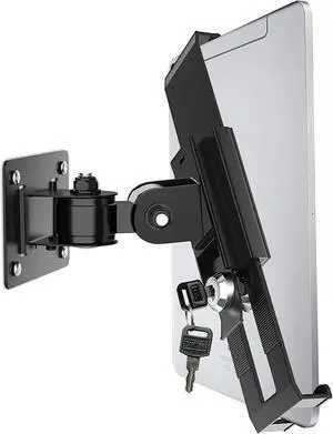 iPad Wall Mount, Security Anti-Theft Tablet Wall Mount Holder with Lock and Keys, 360° Swivel iPad Pro Mount, Compatible with 7-11 Inch Tablets (iPad, Galaxy Tab, Slate, Fire)  Black