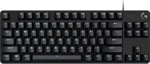 G413 TKL SE Mechanical Gaming Keyboard - Compact Backlit Keyboard with Tactile Mechanical Switches, Anti-Ghosting, Compatible with Windows, macOS - Black Aluminum