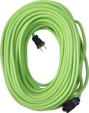 Southwire Outdoor Extension Cord - Flexible Weatherproof Power for Landscaping & Outdoor Lighting - SJTW Extension - 16 Gauge - 2 Prong - 120 Foot - Lime Green