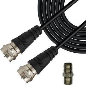 Chaowei TV Antenna Extension Coaxial Cable(15ft) with Coaxial Coupler,F Type Connector-Ideal for Digital TV Aerial, Satellite Cable Extension-15 Feet, Welcome to consult