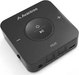 TC417 Bluetooth Transmitter Receiver for TV Optical Digital Toslink Volume Control for 3.5mm AUX RCA 20H Playtime aptX Low Latency Wireless Audio Adapter for Headphones Home Stereo