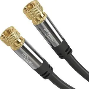 CableDirect  SAT Cable, coaxial Cable, Satellite Cable  TV Cable with Multi-Layer Shielding and Break-Proof Metal F connectors  25ft (HDTV, Radio, DVB-T, DVB-C, DVB-S, DVB-S2)