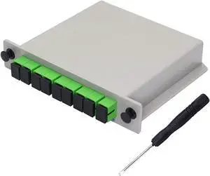 PLC Splitter 1x8 SC/APC Cassette Card Inserting Module 1:8 Ports for Home Wiring, Engineering Projects, Fiber Optic LAN PLC Splitter 1x8 SC/APC Cassette Card Inserting Module 1:8 Ports for Home Wiring, Engineering Projects, Fiber Optic LAN