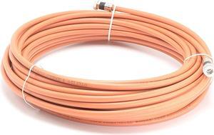 THE CIMPLE CO 75 Feet (23 Meter) - Direct Burial Coaxial Cable 75 Ohm RF RG6 Coax Cable, with Rubber Boots - Outdoor Connectors - Orange - Solid Copper Core - Designed Waterproof and can Be Buried