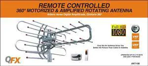 QFX ANT 106 HD/DTV/UHF/VHF/FM 360° Rotating Outdoor Antenna, Silver, one Size, Welcome to consult