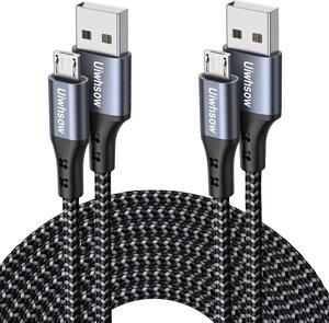 Micro USB Cable 2Pack 33 66ft USB A to Micro Fast Charging Cable Braided Android Fast Charger Cord Compatible for Samsung Galaxy S7 S6 J7 Edge Note 5 Kindle PS4 Controller XboxLGMoto E5 E6 etc