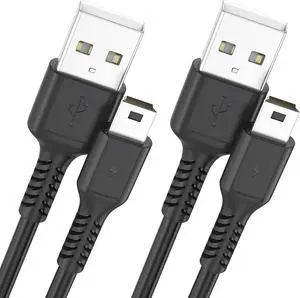 3ft Mini USB cable, 2 Pack USB 2.0 to mini b charger cord USB type A male Fast Charging cable Compatible with PS3 Controller, MP3 Player, Digital Camera, GPS Receiver, Dash Cam, Garmin GPS, Hero 3+ 3ft Mini USB cable, 2 Pack USB 2.0 to mini b charger cord USB type A male Fast Charging cable Compatible with PS3 Controller, MP3 Player, Digital Camera, GPS Receiver, Dash Cam, Garmin GPS, Hero 3+