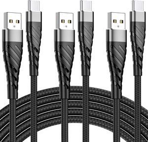 USB C Cable 10ft 3Pack Type C Charger Fast Charging Type C Cable USB C Charger Cord Compatible with  Galaxy S21 S8 S9 S10 S20 A02s A10s A10e A01 A11 A12 A21 A32 A42 A52 LG V50 G6 Moto G7 G8