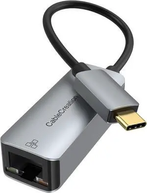 CableCreation USB C Network Adapter, Type-C (Thunderbolt 3) to RJ45 Gigabit Ethernet LAN Network Adapter Compatible with Steam Deck, MacBook Pro,MacBook Air,M1/M2,iPad 2022,Galaxy S22 Ultra