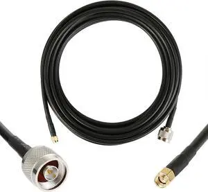 WIZACE 25 ft N Male to RP-SMA Male S-LMR240 Extension Cable (50 Ohm), Pure Copper Low-Loss Coax Jumper for Hotspot Miner,GPS,RF Radio,WiFi,Yagi Antenna,Router,Amplifier to Antenna Surge Arrester