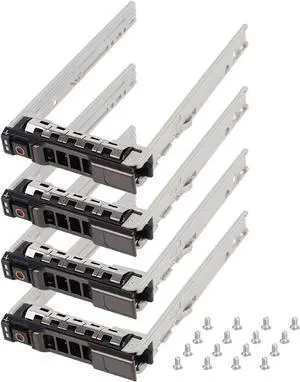 Hard Drive Bracket 2.5" SSD Mount G176J HDD Caddy SAS SATA Hard Drive Tray Caddy Compatible with D-ELL PowerEdge R610 R620 R710 T710 R720 R815 R820, 4 Pack - OEM