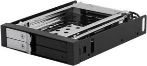 SSD/HDD Internal SATA Tray-Less Hot Swap Mobile Rack Cage for Dual 2.5 SSD/HDD. Hard Drive Backplane Enclosure,Support SATA I/II/III & SAS I/II 6 Gbps Performance [Optimized for 2.5 SSD/HDD]